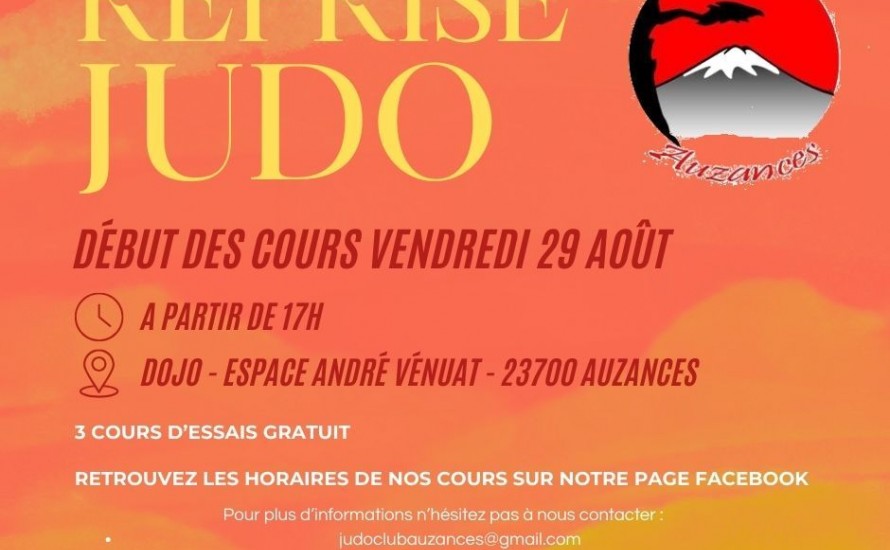 Reprise du Judo - 29/08/2025